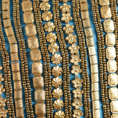 Handcrafted Aqua Satin Pearl Acrylic Beads Potli Bag 