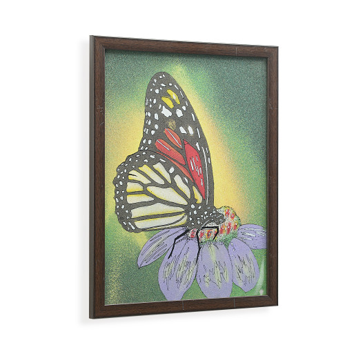 Handcrafted Gemstones Butterfly Wall Hanging Painting