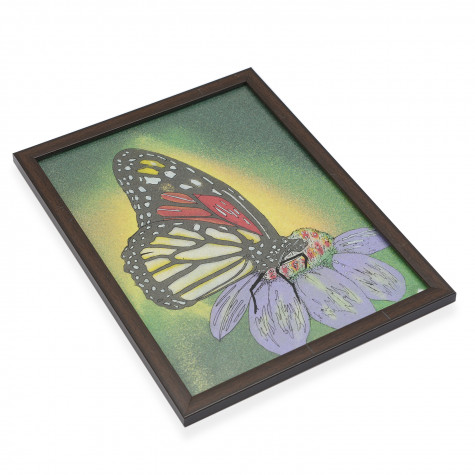 Handcrafted Gemstones Butterfly Wall Hanging Painting