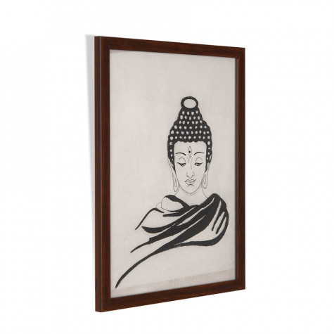 Handcrafted Gemstones Buddha Wall Hanging Painting