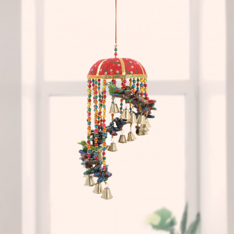 Bamboo Basket Bird Wind Chain Hanging