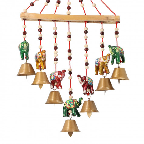 Bamboo Stick Elephant Wind Chain Set Hanging