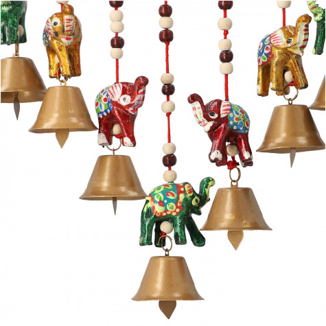 Bamboo Stick Elephant Wind Chain Set Hanging