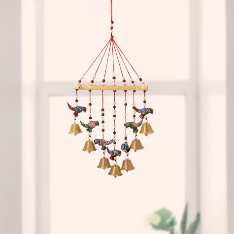 Bamboo Stick Bird Wind Chain Set Hanging