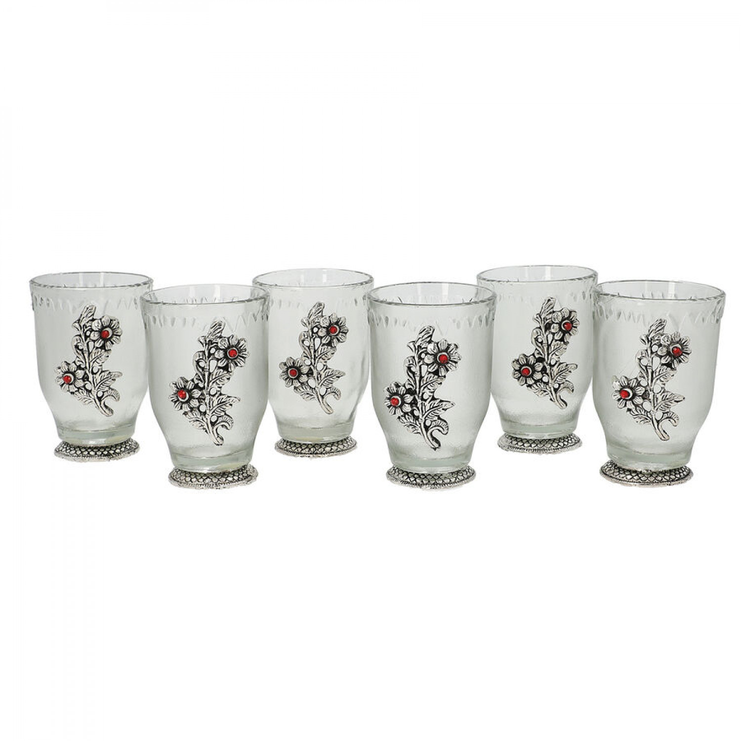 Aluminum Metal Drinking Glass Set Silver Color Work