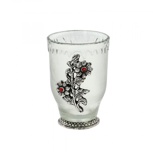 Aluminum Metal Drinking Glass Set Silver Color Work