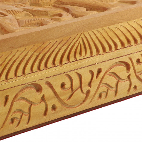 Haldu Wood Handcarved Elephant Top Design Storage Box