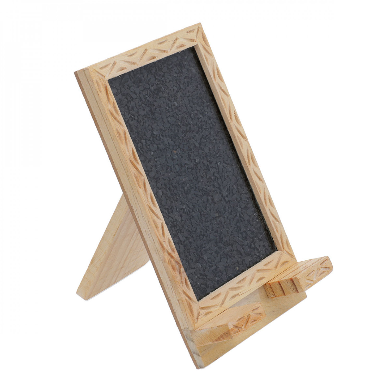 Pine Wood Shungite Stone Mobile Stand Engraving Border