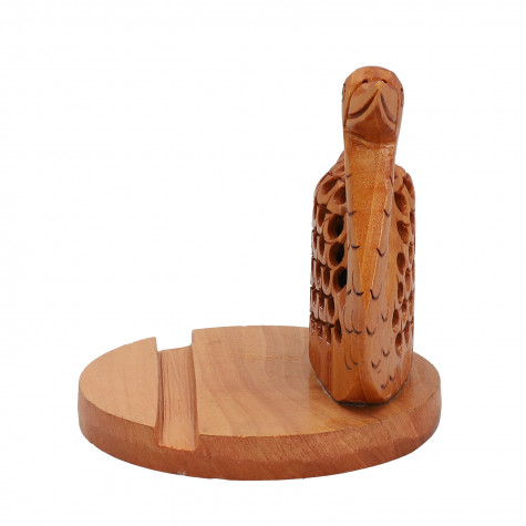 Haldu Wood Swan Figurine Shungite Mix Mobile Stand