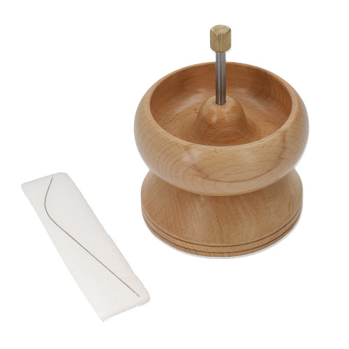 Steamed Beech Wood Bead Spinner with Needle