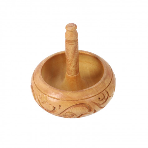 Haldu Wood Hand Carved Bead Spinner with Needle