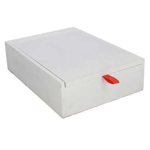 MDF Bord White Color Painted Handcrafted Jewellery Box 
